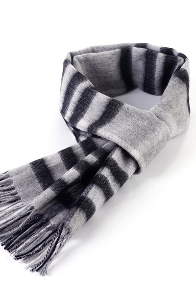 100% Pure Children's Cashmere Designer Scarf Iconic DC Classic Grey