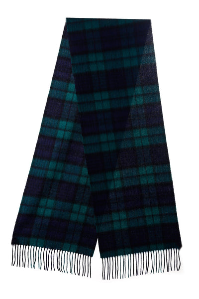Lucchi Italy Cashmere Scarf Black Watch Tartan Small