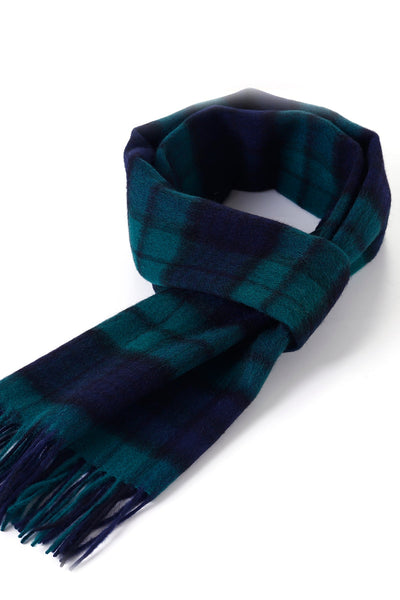 Lucchi Italy Cashmere Scarf Black Watch Tartan Small