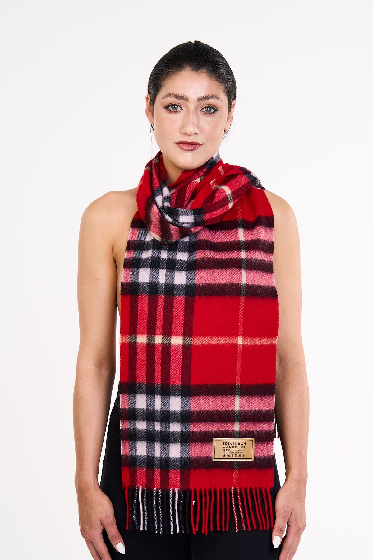 100% Pure Cashmere Scarf DC Classic Red