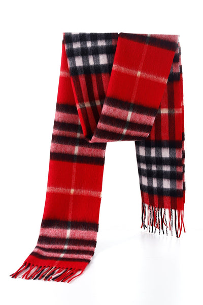 Lucchi Italy 100% Pure Cashmere Scarf DC Classic Red