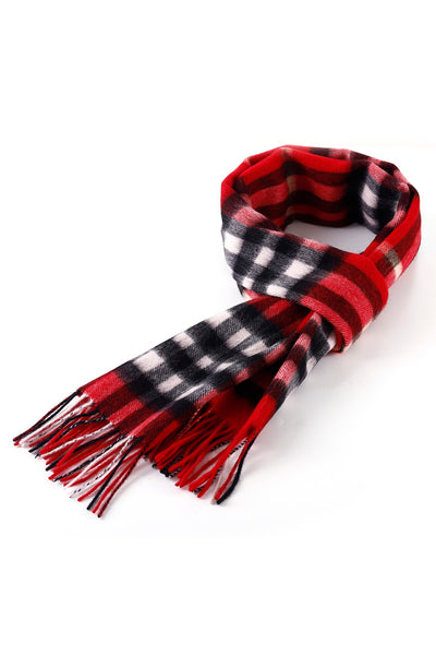 Lucchi Italy 100% Pure Cashmere Scarf DC Classic Red