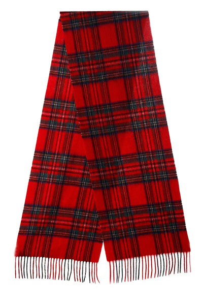 Lucchi Italy 100% Pure Cashmere Scarf Design Royal Stewart Tartan