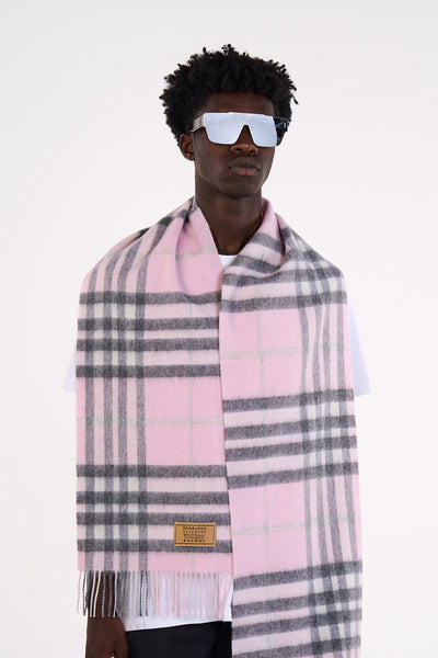 Lucchi Italy Cashmere Designer Scarf Iconic DC Classic Pink