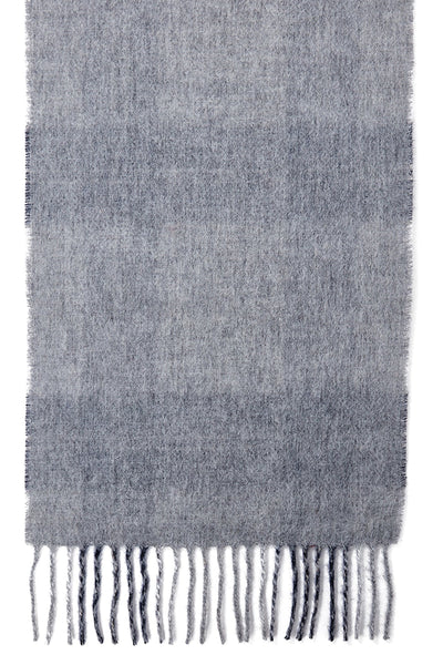 Lucchi Italy Reversible Scarf Bannockbane Silver 100% Pure Lambswool