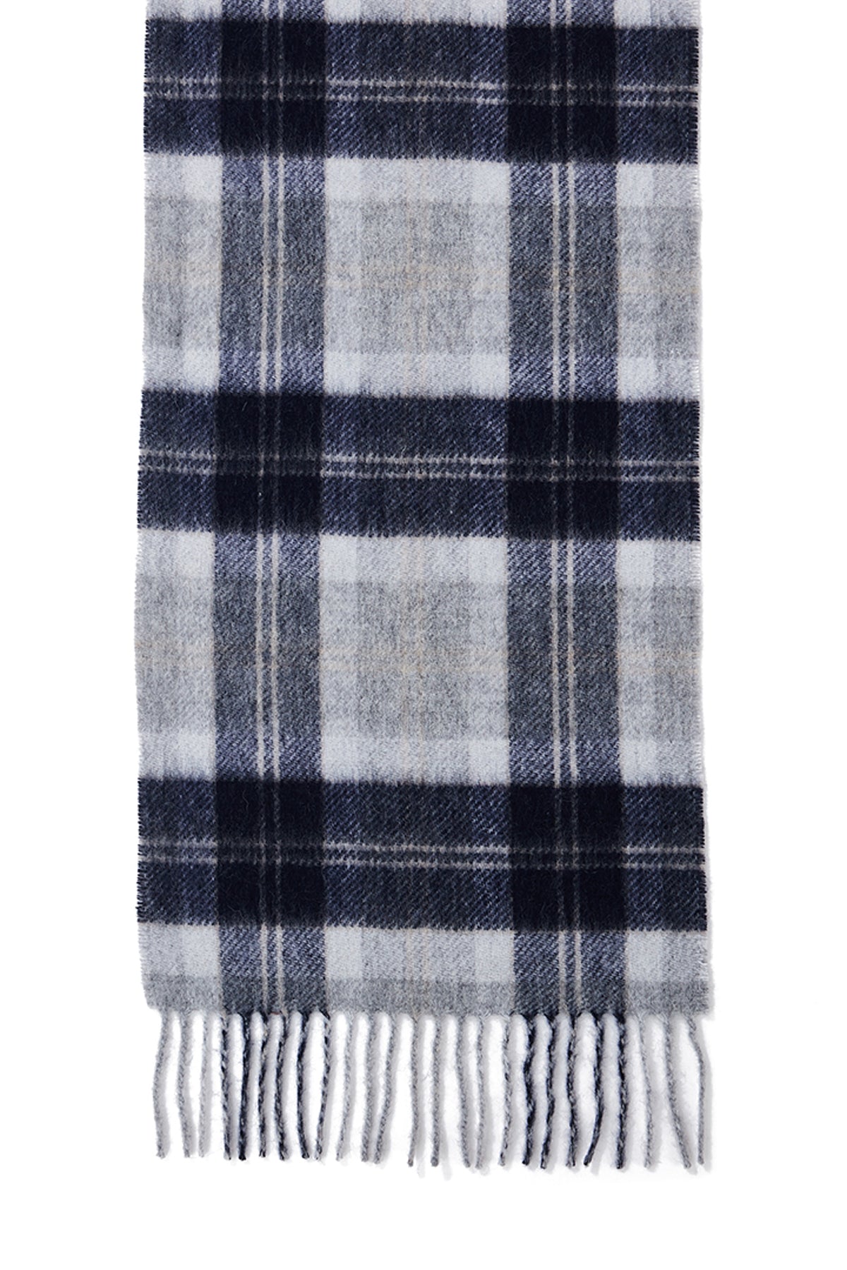 Lucchi Italy Reversible Scarf Bannockbane Silver 100% Pure Lambswool