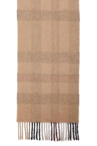 Lucchi Italy Reversible Scarf DC Design Camel 100% Pure Lambswool