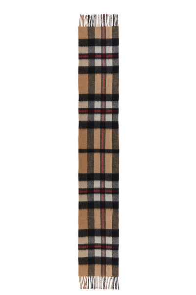 Lucchi Italy Reversible Scarf DC Design Camel 100% Pure Lambswool