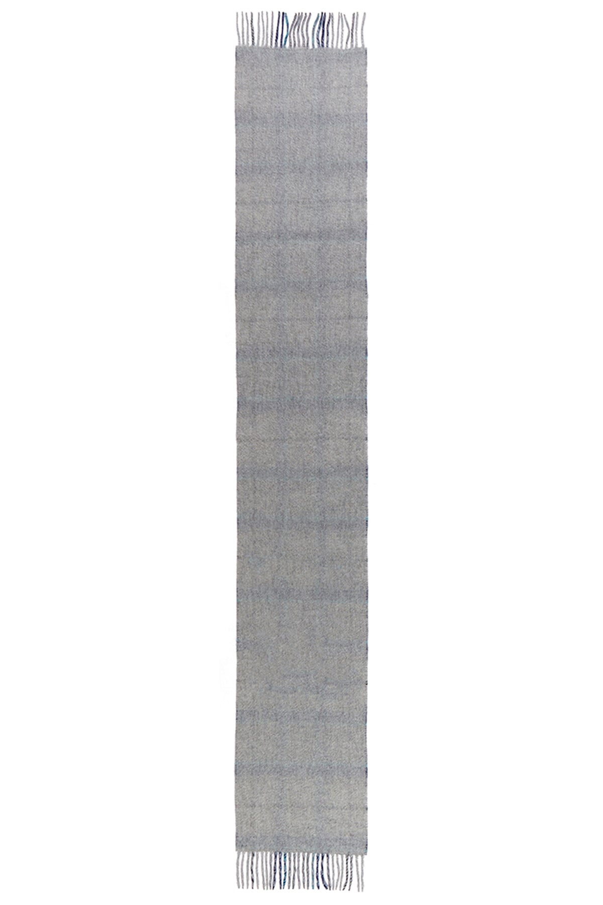Lucchi Italy Reversible Scarf Grey Tweed 100% Pure Lambswool