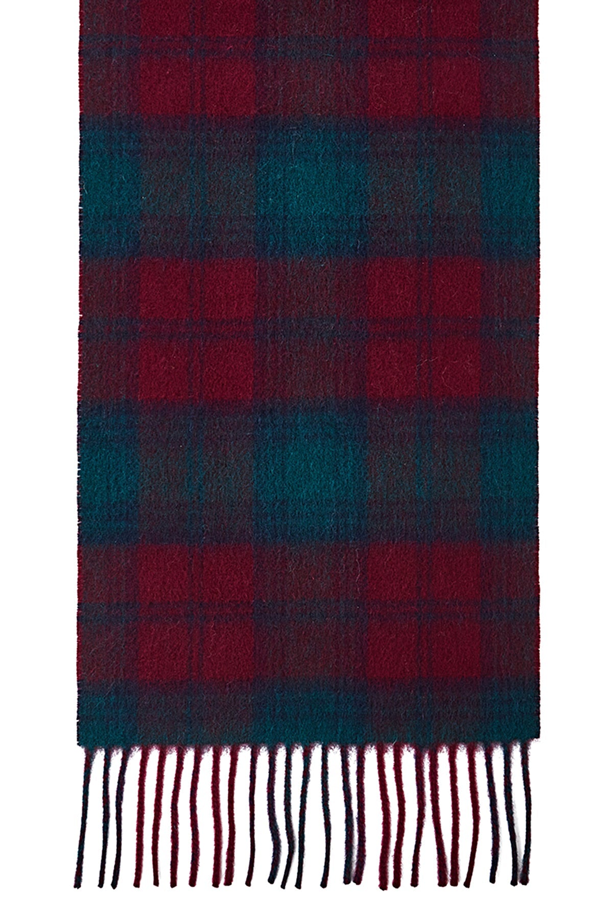 Lucchi Italy Reversible Scarf Lindsay Burgundy 100% Pure Lambswool