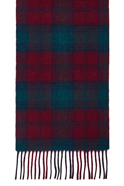 Lucchi Italy Reversible Scarf Lindsay Burgundy 100% Pure Lambswool