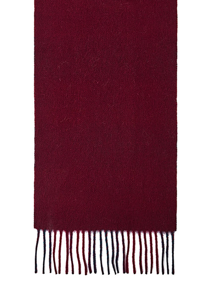 Lucchi Italy Reversible Scarf Lindsay Burgundy 100% Pure Lambswool