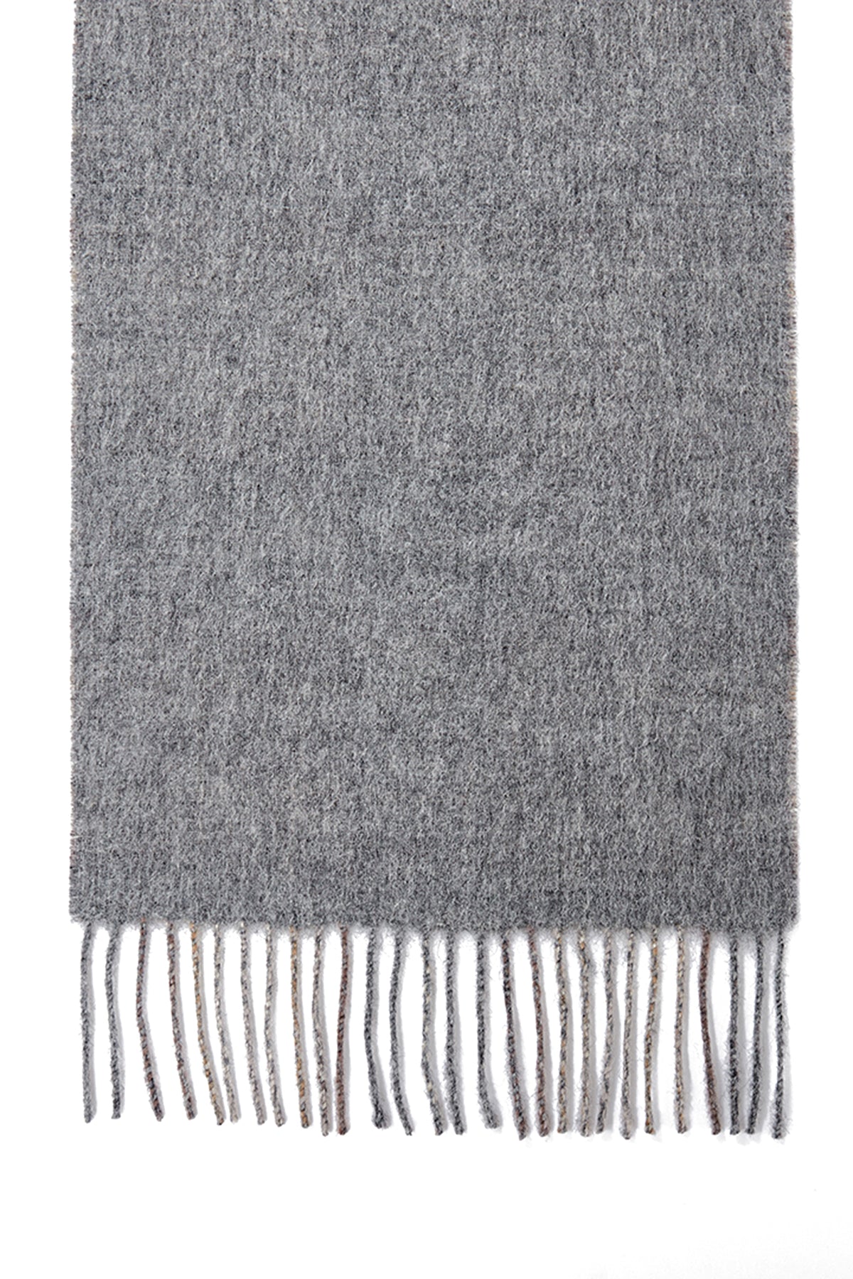 Lucchi Italy Reversible Scarf MacKellar Dark Grey 100% Pure Lambswool
