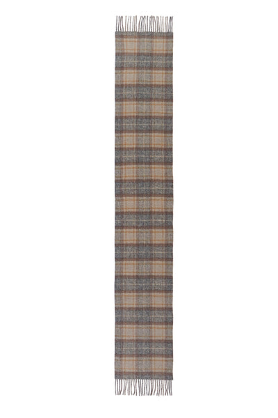 Lucchi Italy Reversible Scarf MacKellar Dark Grey 100% Pure Lambswool