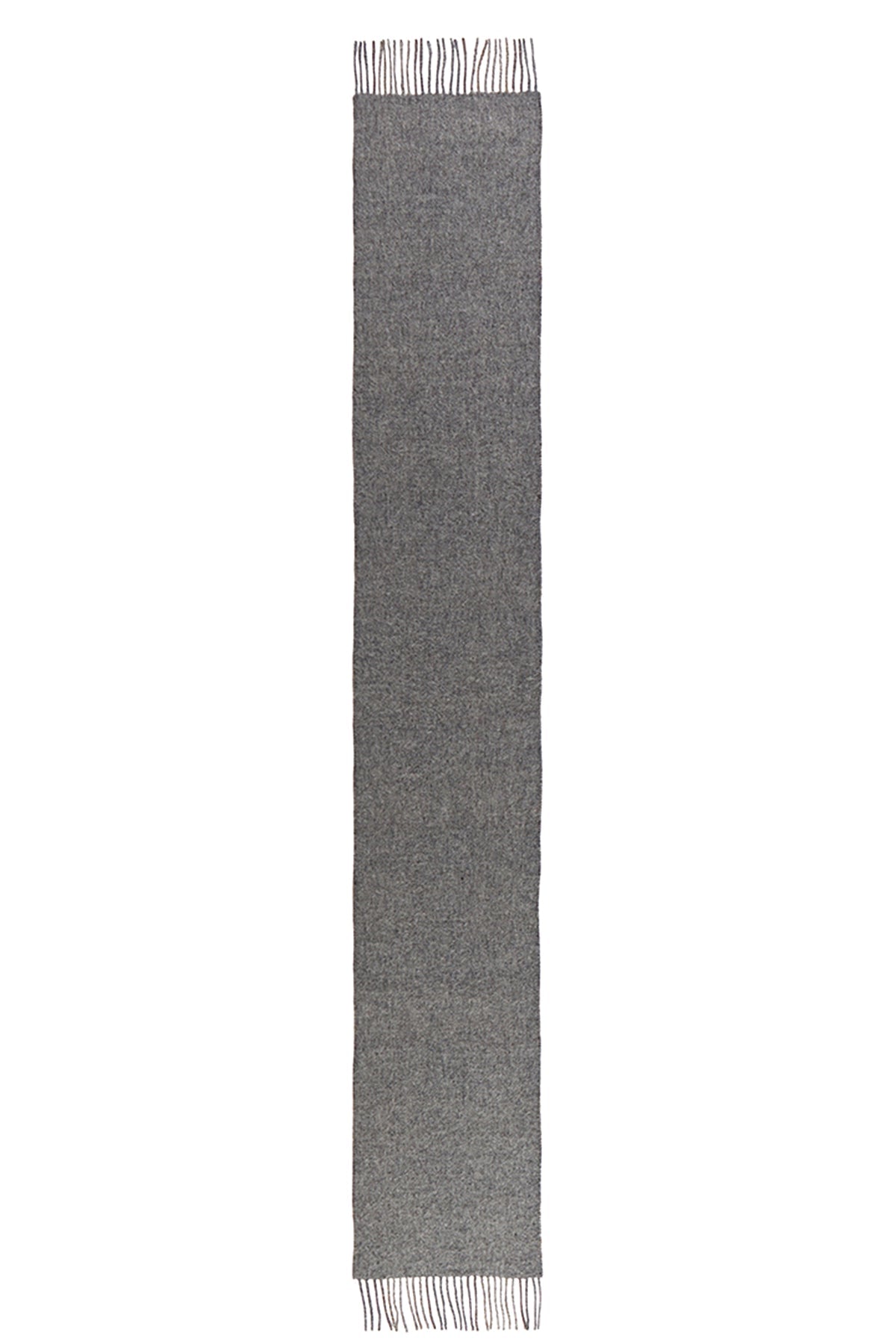 Lucchi Italy Reversible Scarf MacKellar Dark Grey 100% Pure Lambswool
