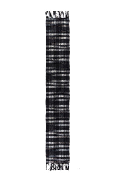 Lucchi Italy Reversible Scarf Menzies Black 100% Pure Lambswool