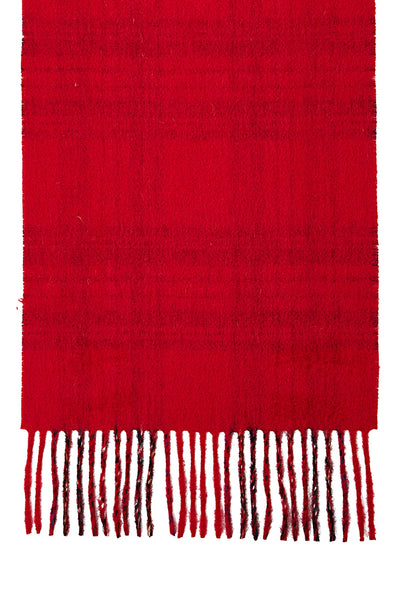 Lucchi Italy Reversible Scarf Royal Stewart Red 100% Pure Lambswool