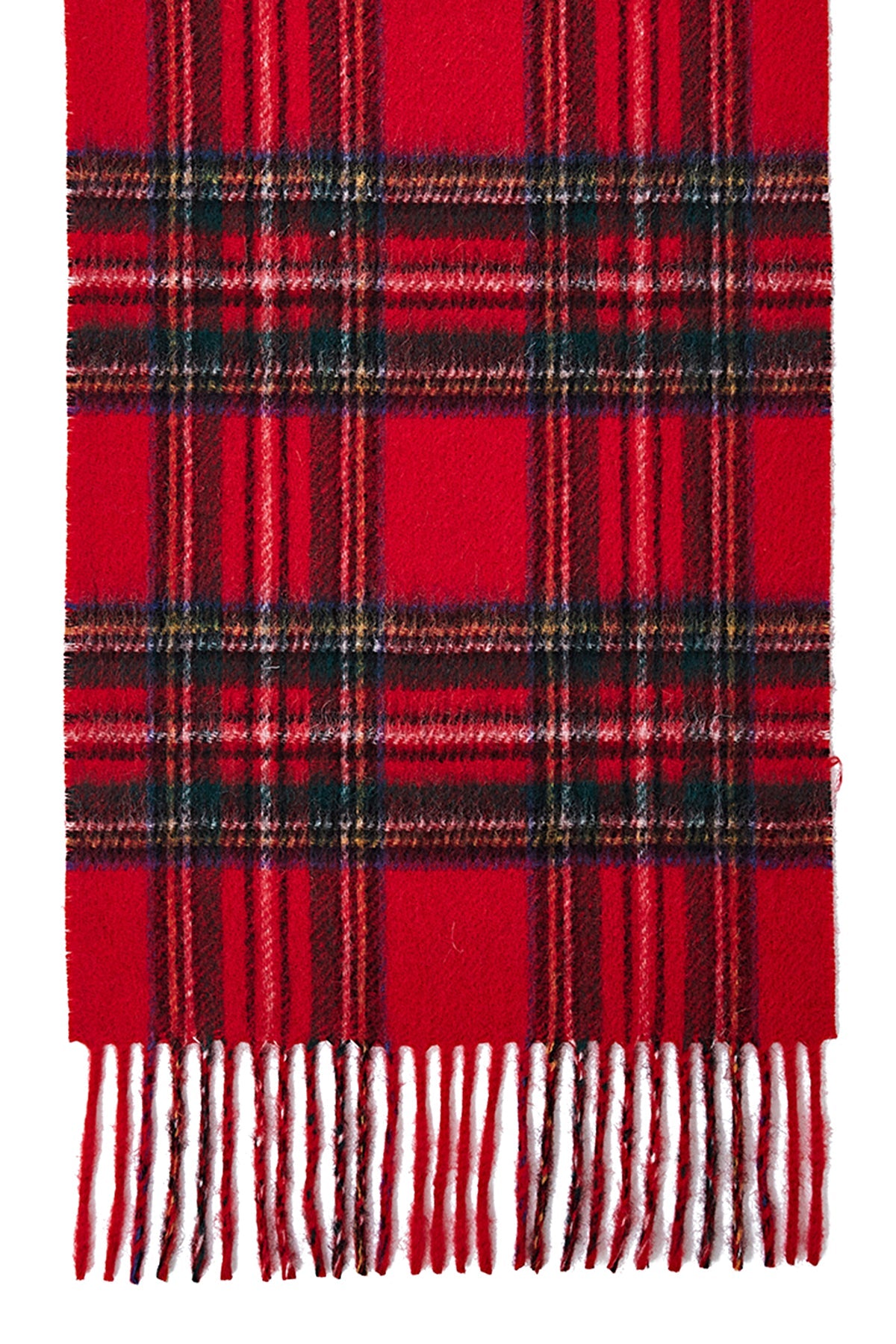 Lucchi Italy Reversible Scarf Royal Stewart Red 100% Pure Lambswool