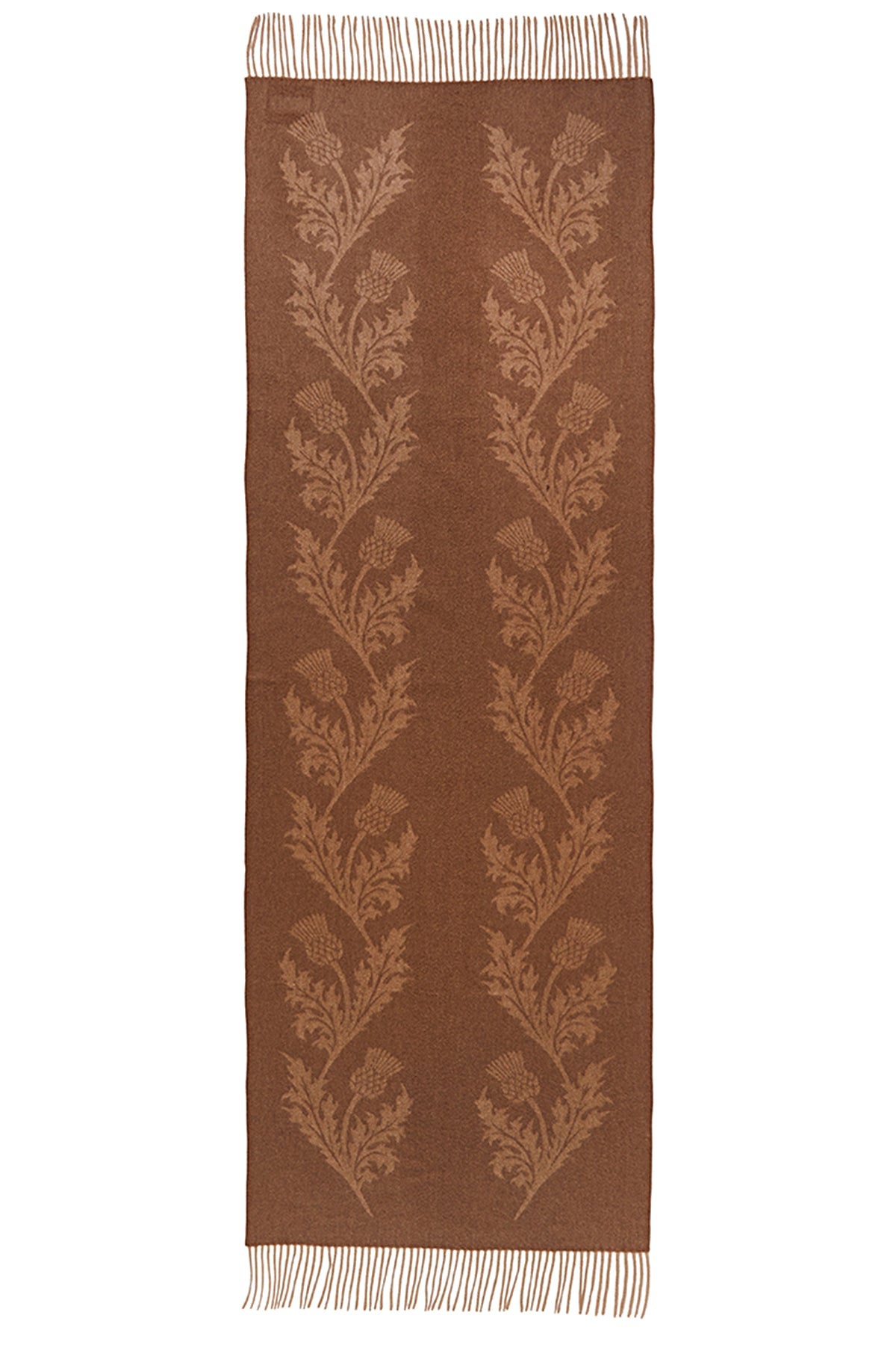 Lucchi Italy Cashmere Scarf Double Thistle Camel Oversized Wrap
