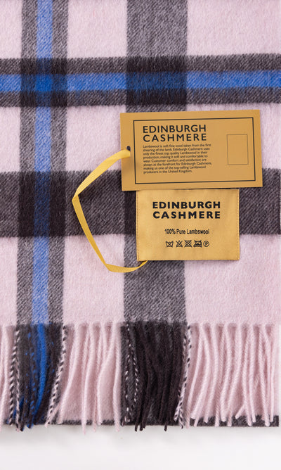 100% Pure Lambswool Scarf DC White/Black