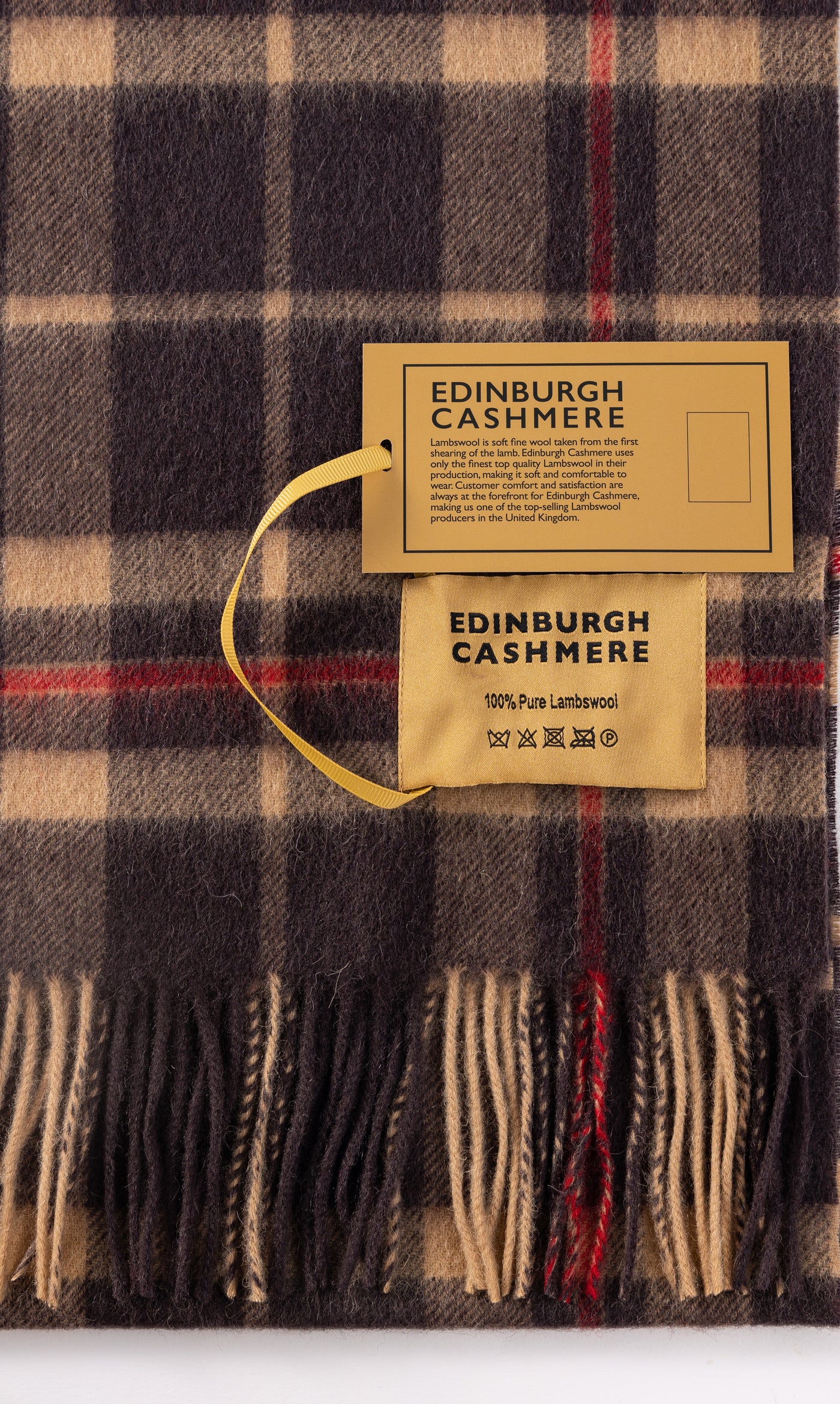 100% Pure Lambswool Scarf Thomson Black