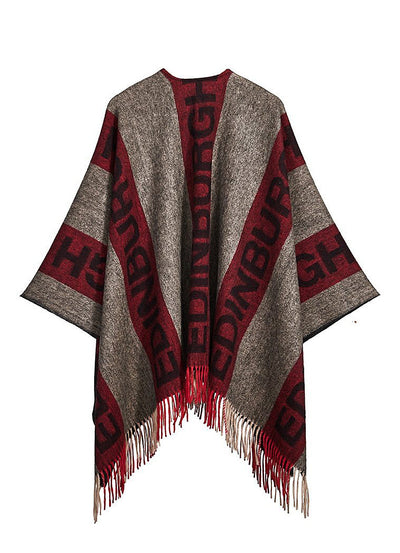 Lucchi Italy Edinburgh Red Cape 100% Pure Lambswool