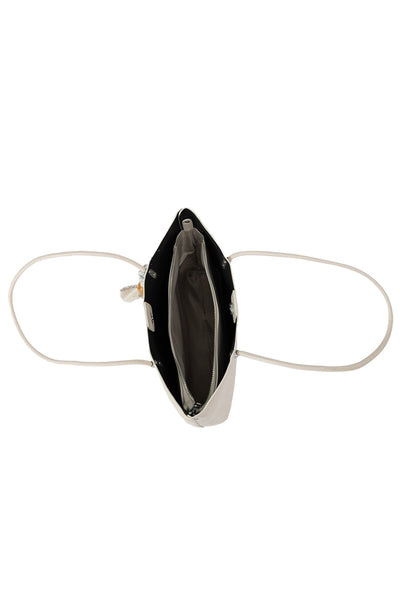 Lucchi Italy Women's Handbag Design - Croco White