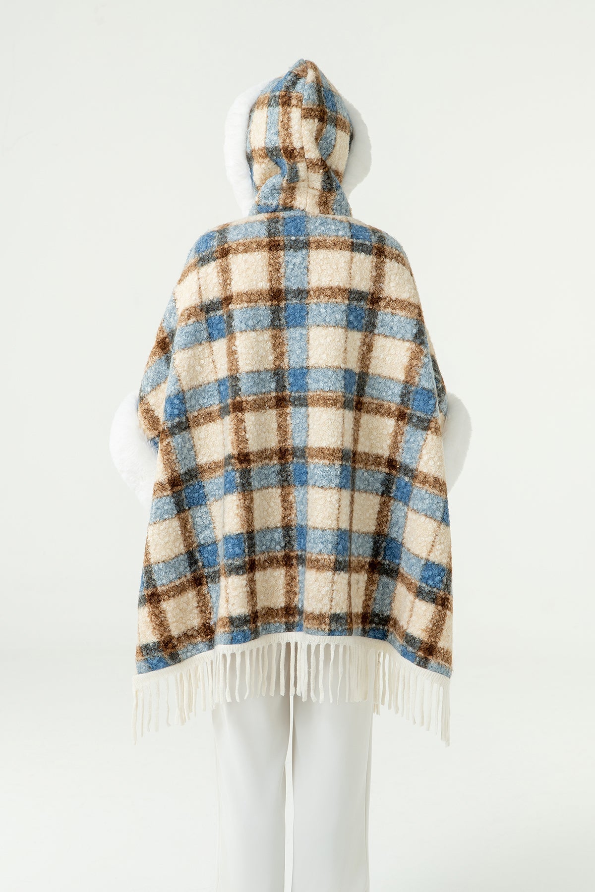 Lucchi Italy Women's Hooded Cape - Blue