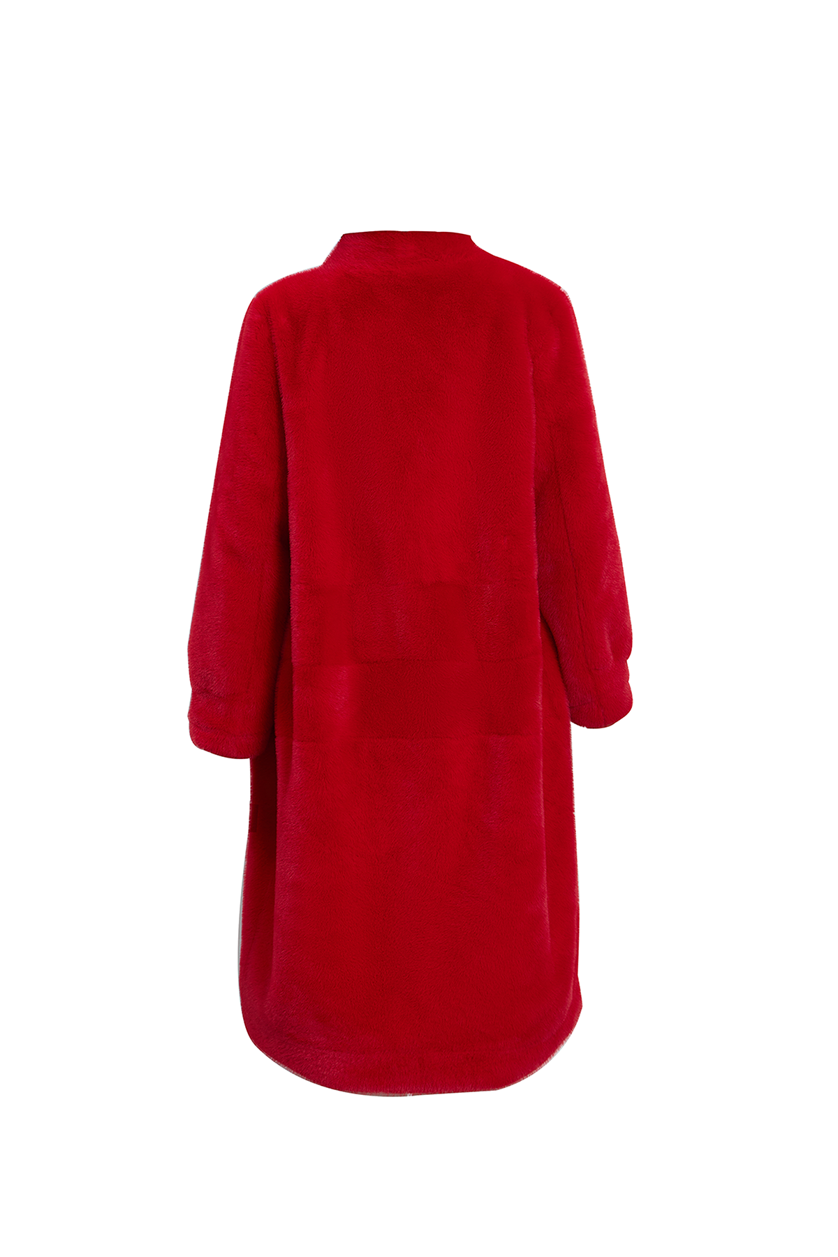 Lucchi Italy Women's Fur Long Coat - Red