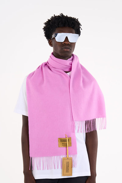 Lucchi Italy Scarf Plain Dark Pink 100% Pure Lambswool