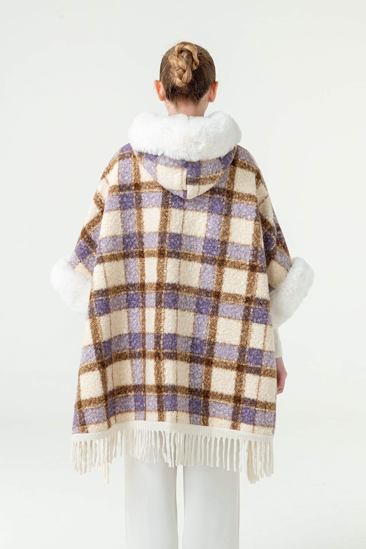 Lucchi Italy Women's Hooded Cape - Lilac