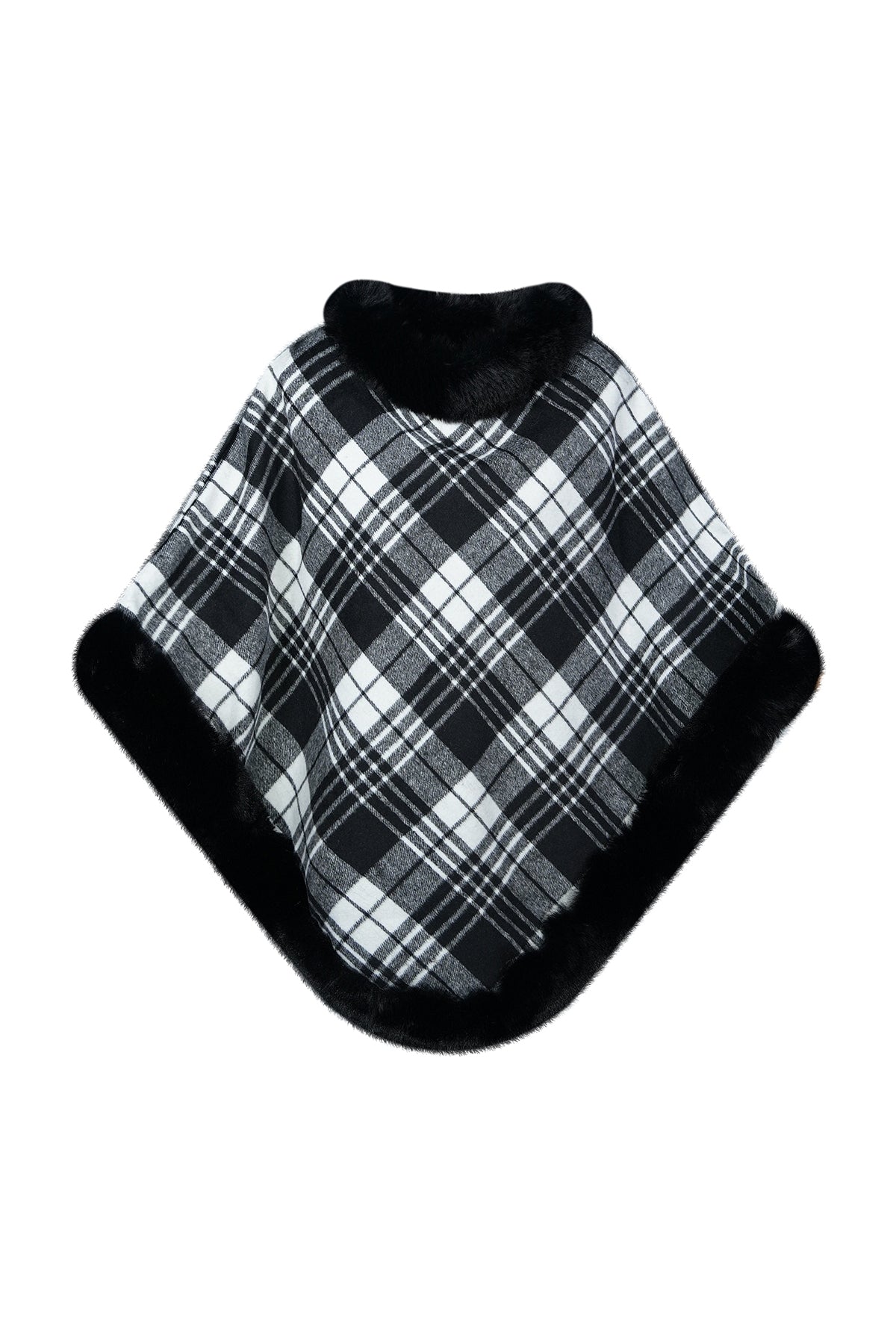 Lucchi Italy Women's Poncho - Black/White