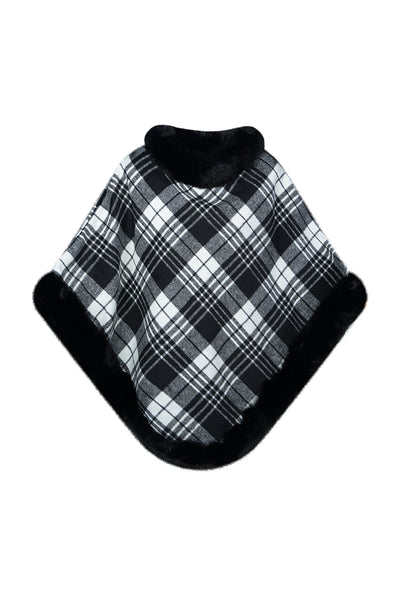Lucchi Italy Women's Poncho - Black/White