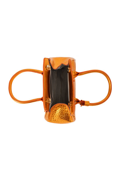 Lucchi Italy Women's Handbag Design - Croco Mustard