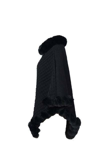 Lucchi Italy Women's Poncho - Black