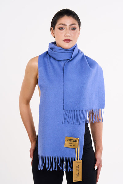 Lucchi Italy Scarf Plain Light Blue 100% Pure Lambswool