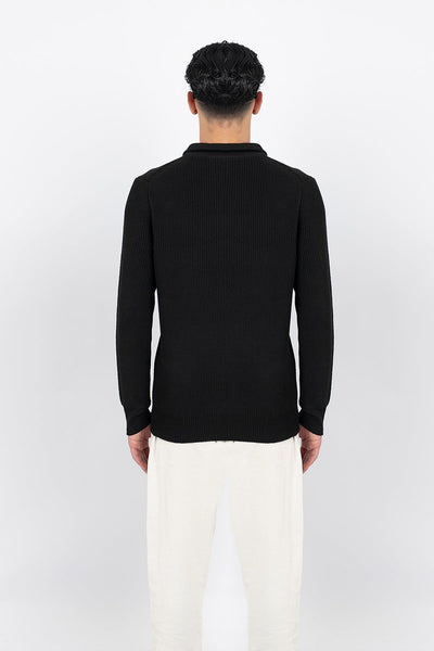 Lucchi Italy Men's Cardigan - Black