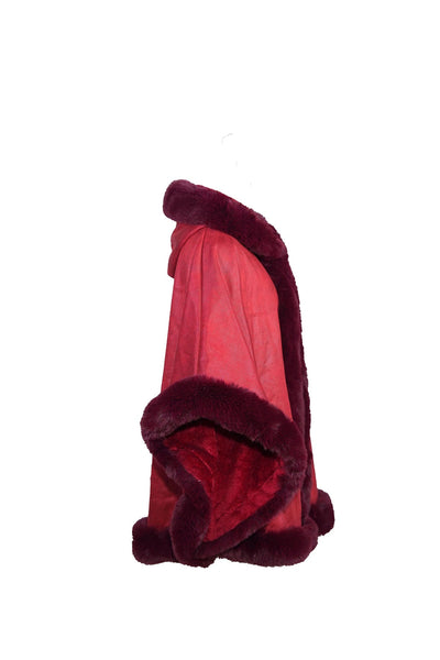 Lucchi Italy Women's Hooded Cape - Red