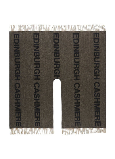 Lucchi Italy Cape Edinburgh Charcoal Poncho 100% Pure Lambswool