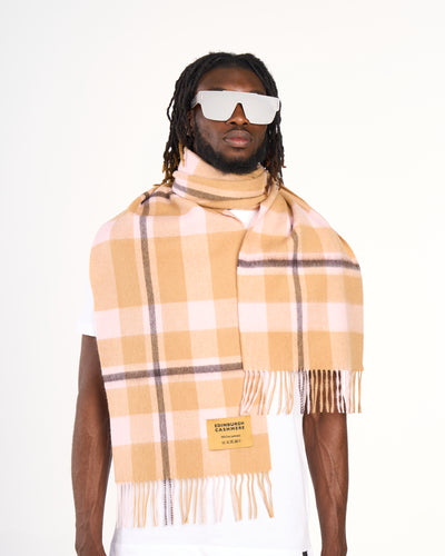 100% Pure Lambswool Scarf DC Camel