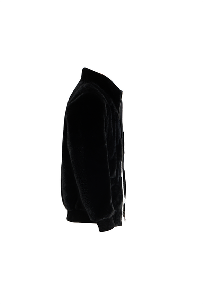 Lucchi Italy Men's Fur Jacket - Black