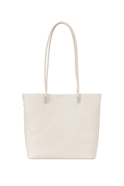 Lucchi Italy Women's Handbag Design - Croco White