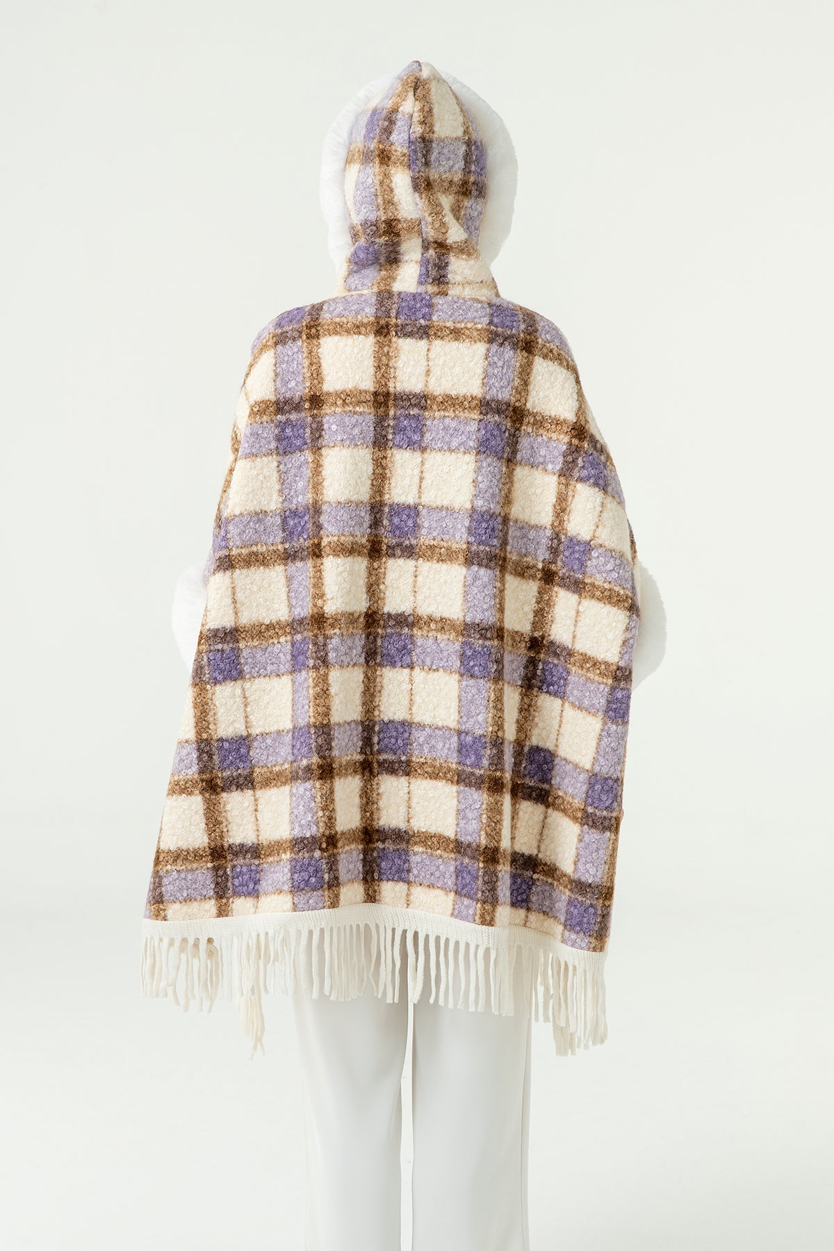 Lucchi Italy Women's Hooded Cape - Lilac