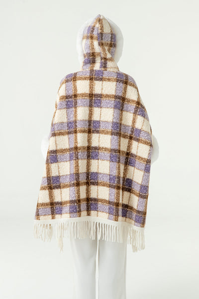 Lucchi Italy Women's Hooded Cape - Lilac
