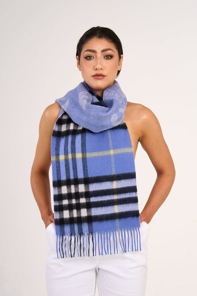 Lucchi Italy Designer Scarf Blue