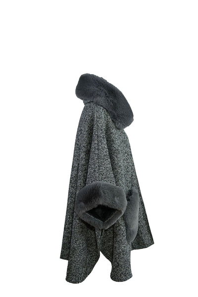 Lucchi Italy Women's Cape - Dark Grey
