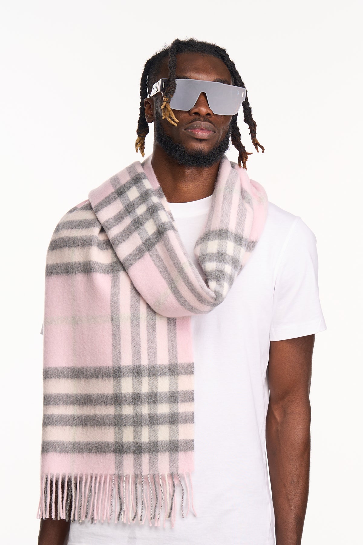 Lucchi Italy Cashmere Scarf DC Classic Pink Oversized Wrap