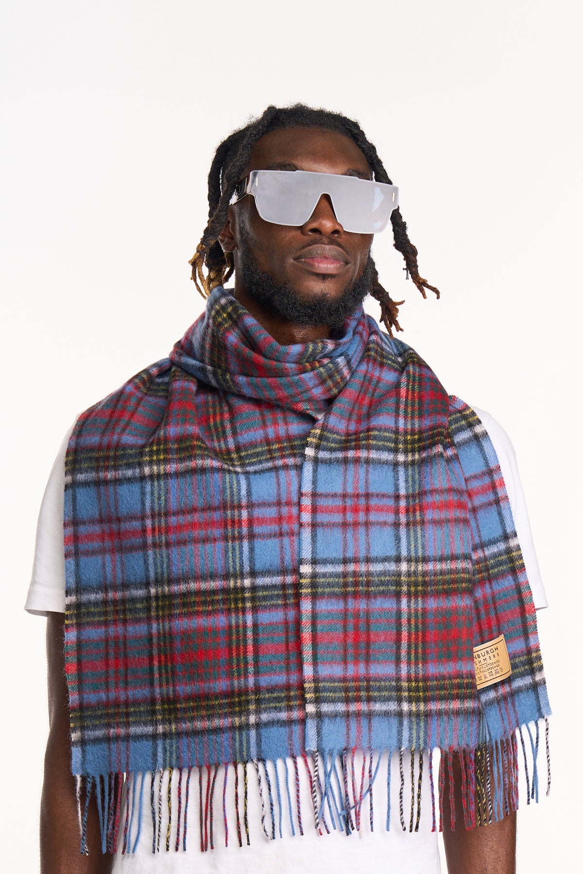 Lucchi Italy Cashmere Scarf Scottish Design Tartan Anderson