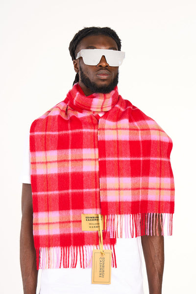 Lucchi Italy Luxury Scarf EC Check Exclusive Iconic Design