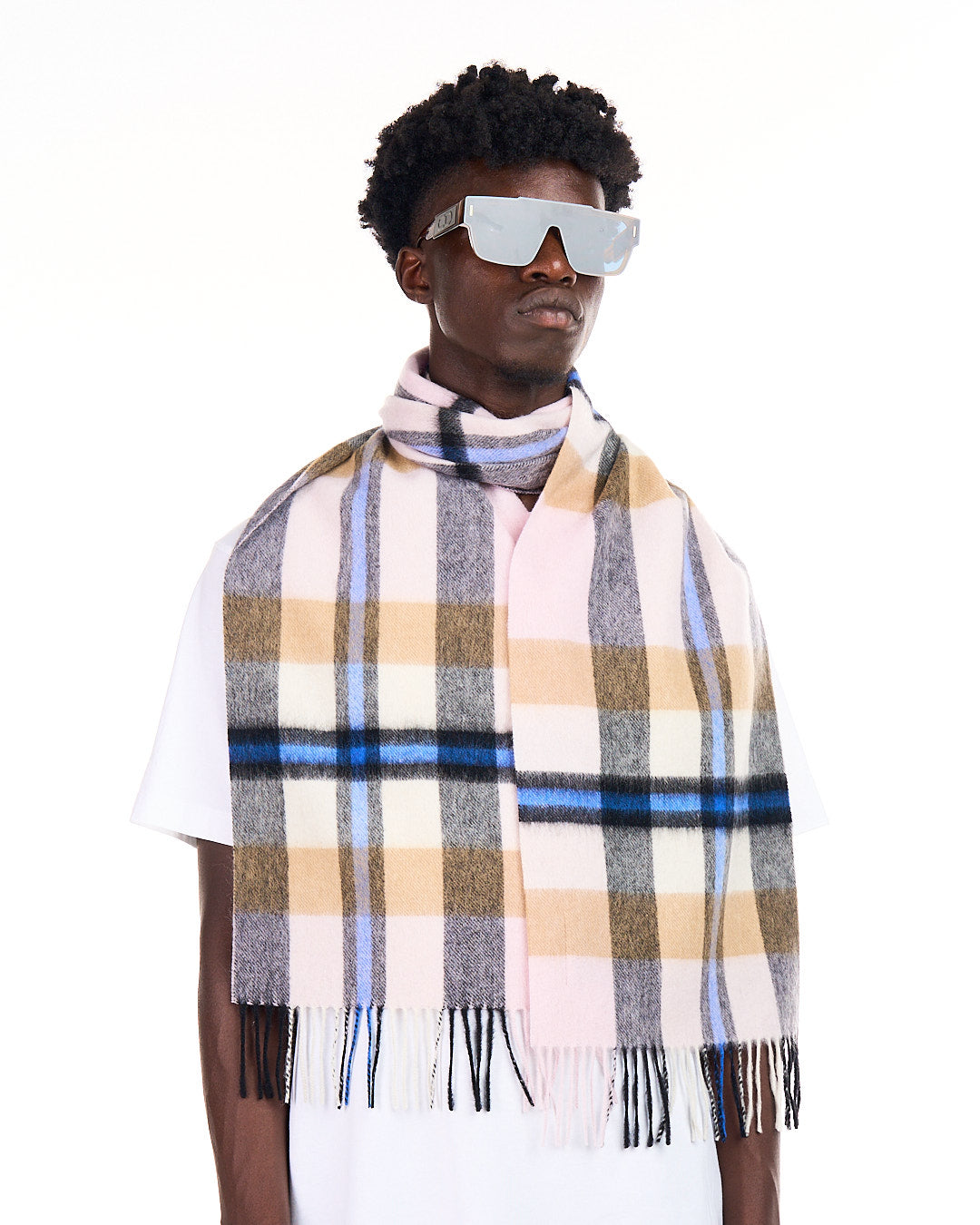 100% Pure Lambswool Scarf DC Camel/Cream